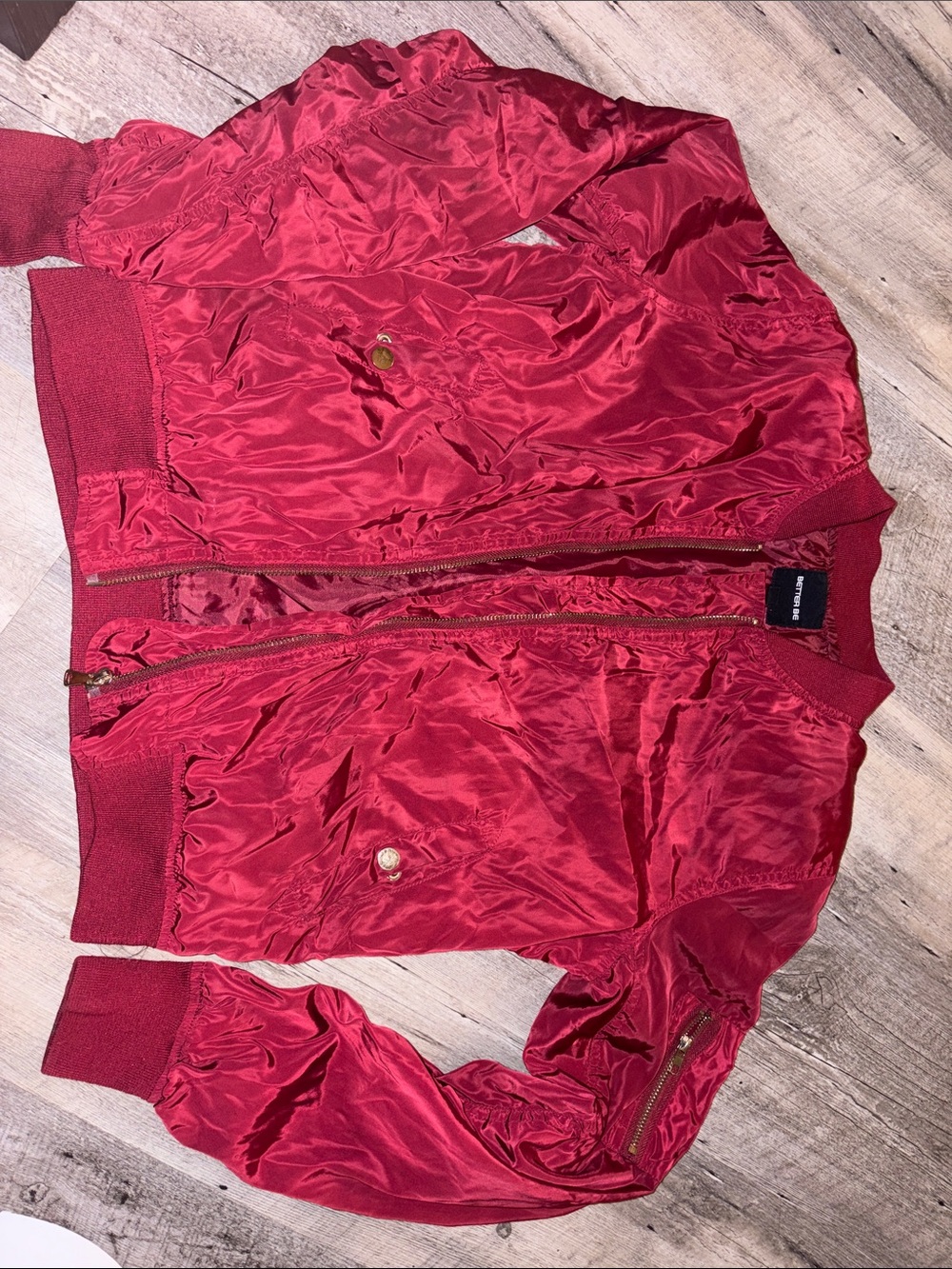 Better Be Women's Burgundy Bomber Jacket